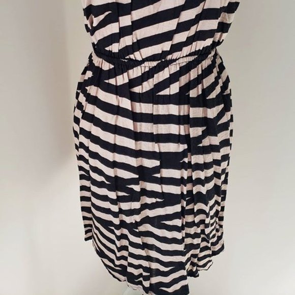 Soprano Black & Beige Tan Stripe Sundress - Picture 5 of 7